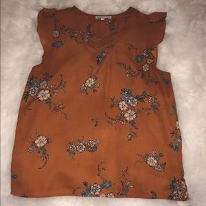 Crescent & Willough floral blouse